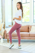 Load image into Gallery viewer, Athleisure Leggings - Berry Leopard