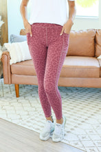 Load image into Gallery viewer, Athleisure Leggings - Berry Leopard