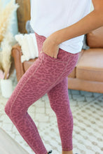 Load image into Gallery viewer, Athleisure Leggings - Berry Leopard