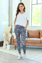 Load image into Gallery viewer, Athleisure Leggings - Black Micro Floral