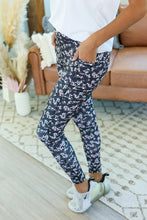 Load image into Gallery viewer, Athleisure Leggings - Black Micro Floral