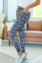 Load image into Gallery viewer, Athleisure Leggings - Black Micro Floral