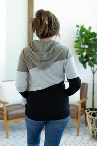 Classic Colorblock FullZip - Olive , Grey, and Black