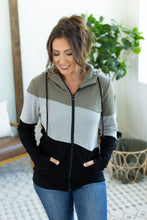 Load image into Gallery viewer, Classic Colorblock FullZip - Olive , Grey, and Black
