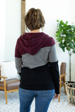 Load image into Gallery viewer, Classic Colorblock FullZip - Burgundy, Grey, and Black