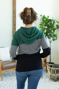 Classic Colorblock FullZip - Evergreen, Grey, and Black