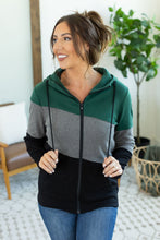 Load image into Gallery viewer, Classic Colorblock FullZip - Evergreen, Grey, and Black