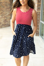 Load image into Gallery viewer, Kelsey Tank Dress - Stars and Stripes