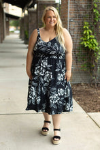 Load image into Gallery viewer, Cassidy Midi Dress - Black and White Floral