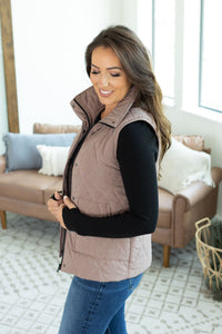 Remy Zip Up Vest - Heathered Chestnut