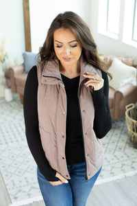 Remy Zip Up Vest - Heathered Chestnut