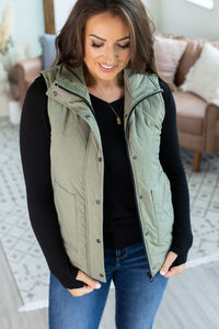 Remy Zip Up Vest - Heathered Sage