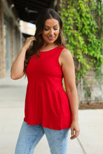 Load image into Gallery viewer, Renee Ruffle Tank - Red