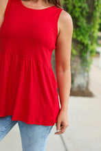 Load image into Gallery viewer, Renee Ruffle Tank - Red