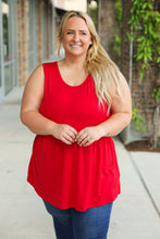 Load image into Gallery viewer, Renee Ruffle Tank - Red
