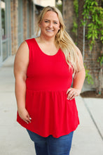 Load image into Gallery viewer, Renee Ruffle Tank - Red