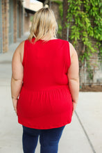 Load image into Gallery viewer, Renee Ruffle Tank - Red