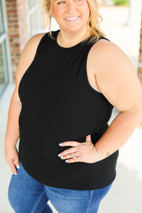 Tara Ribbed Tank - Black