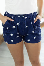 Load image into Gallery viewer, Jamie Shorts - Navy with White Stars