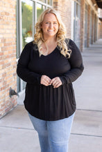 Load image into Gallery viewer, Long Sleeve Sarah Ruffle - Black
