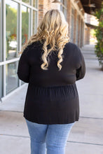 Load image into Gallery viewer, Long Sleeve Sarah Ruffle - Black
