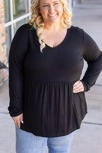Load image into Gallery viewer, Long Sleeve Sarah Ruffle - Black | Women&#39;s Top