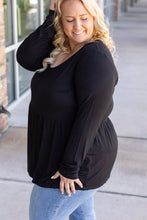 Load image into Gallery viewer, Long Sleeve Sarah Ruffle - Black