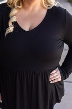 Load image into Gallery viewer, Long Sleeve Sarah Ruffle - Black
