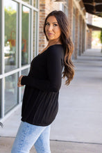 Load image into Gallery viewer, Long Sleeve Sarah Ruffle - Black