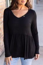 Load image into Gallery viewer, Long Sleeve Sarah Ruffle - Black