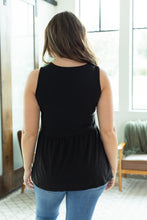 Load image into Gallery viewer, Renee Ruffle Tank - Black