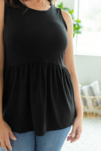 Load image into Gallery viewer, Renee Ruffle Tank - Black