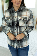 Load image into Gallery viewer, Norah Plaid Shacket - Black and Gold