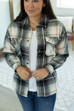 Load image into Gallery viewer, Norah Plaid Shacket - Black and Gold
