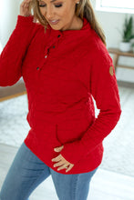 Load image into Gallery viewer, Geometric Button Snap Pullover - Red