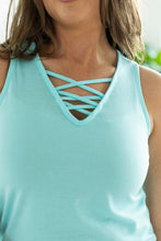 Load image into Gallery viewer, Criss Cross Tank - Light Blue