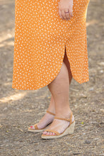 Load image into Gallery viewer, Reagan Ribbed Midi Dress - Pumpkin Floral