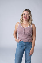 Load image into Gallery viewer, Shiloh Button Snap Tank - Dusty Rose