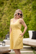 Load image into Gallery viewer, Beverly Button Dress - Yellow