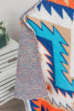Load image into Gallery viewer, Plush and Fuzzy Blanket - Teal Mix Aztec