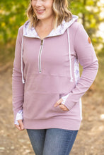 Load image into Gallery viewer, HalfZip Hoodie - Mauve and White Geometric