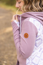 Load image into Gallery viewer, HalfZip Hoodie - Mauve and White Geometric