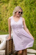 Load image into Gallery viewer, Beverly Button Dress - Lavender