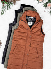 Load image into Gallery viewer, Harlow Long Vest - Cinnamon