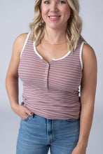 Load image into Gallery viewer, Shiloh Button Snap Tank - Dusty Rose