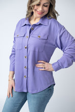 Load image into Gallery viewer, Brenna Button Down Top - Purple