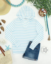 Load image into Gallery viewer, Amelia Striped Hoodie - Sky Blue