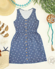 Load image into Gallery viewer, Beverly Button Dress - Nautical Navy