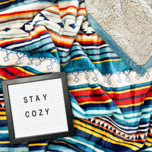 Load image into Gallery viewer, Teal Aztec Blanket