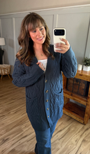 Load image into Gallery viewer, Brooks Button Sweater Cardigan - Navy